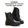 Bota Botinha Coturno Feminina Sola Tratorada Colorida Ziper