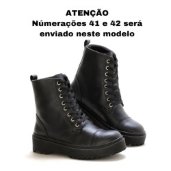 Bota Botinha Coturno Feminina Sola Tratorada Colorida Ziper