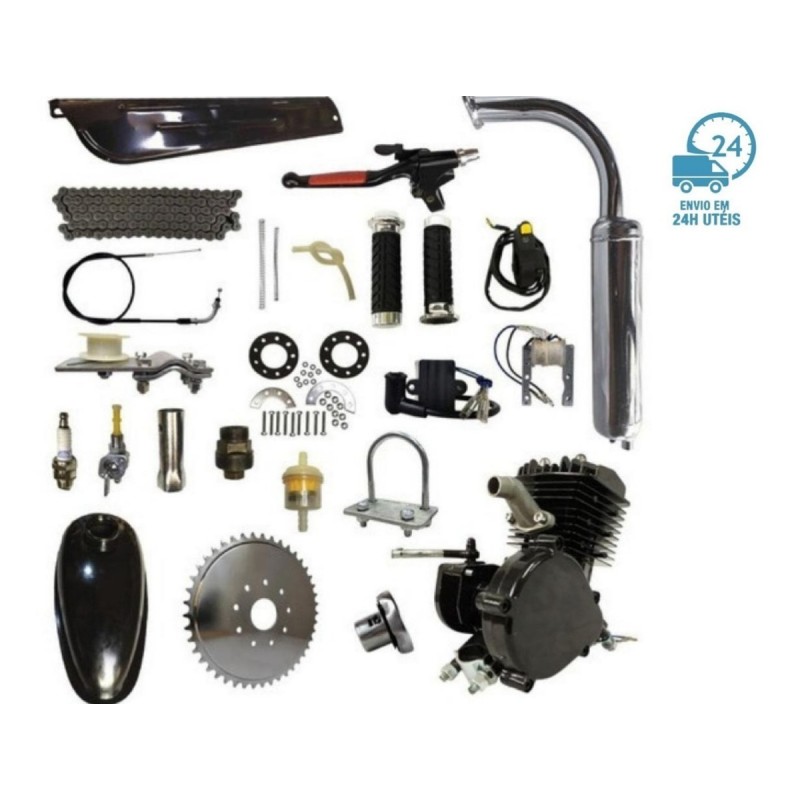 Kit Completo Motor P/ Bicicleta Motorizada 80cc 